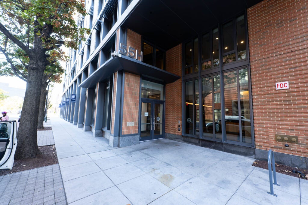 brick exterior entrance of 55 H street NW