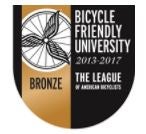 Seal designating a Bicycle Friendly University